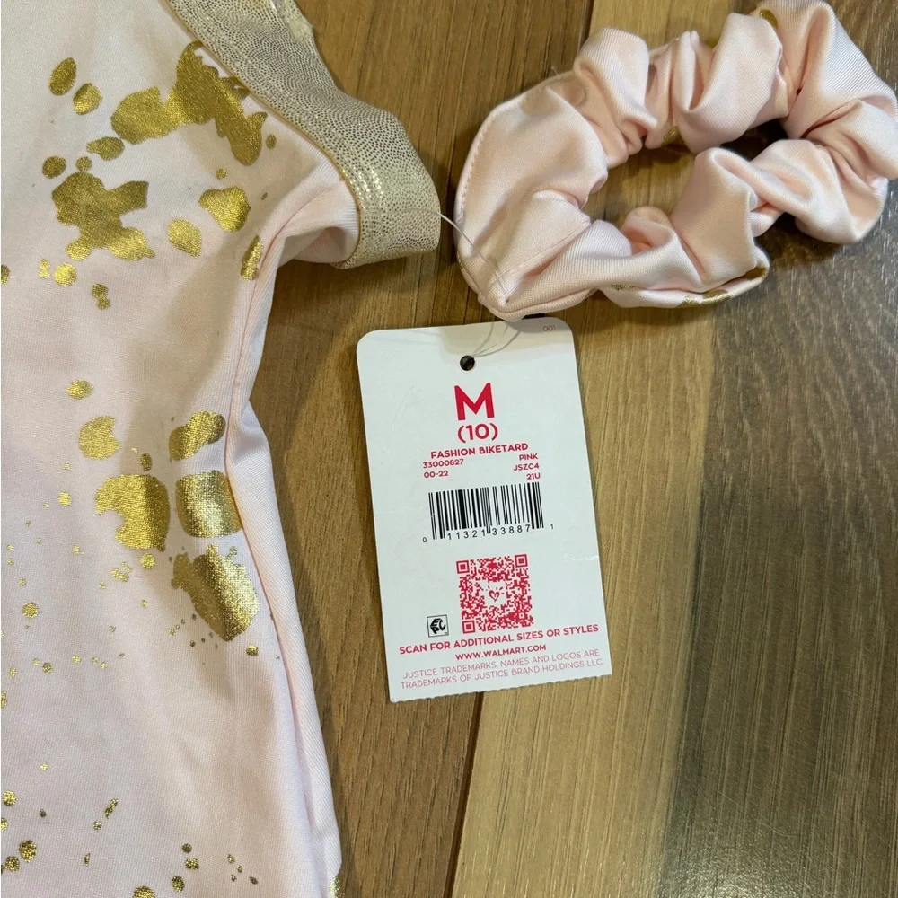 NWT Justice Girls Dance & Gymnastics Biketard - Size 10 & 12/14
